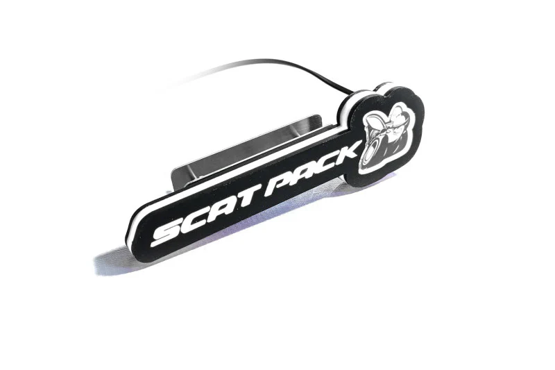 Dodge Illuminated LED Radiator Grille Emblems and Badges with Scatpack (type 3) logo - Image 5