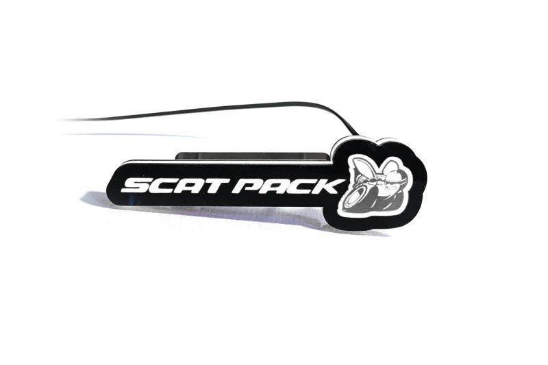 Dodge Illuminated LED Radiator Grille Emblems and Badges with Scatpack (type 3) logo - Image 6