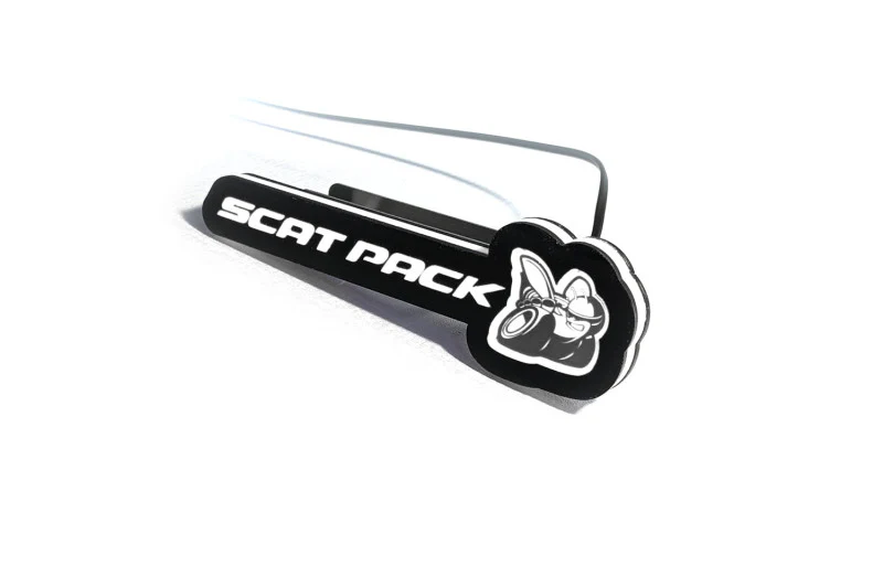 Dodge Illuminated LED Radiator Grille Emblems and Badges with Scatpack (type 3) logo - Image 7
