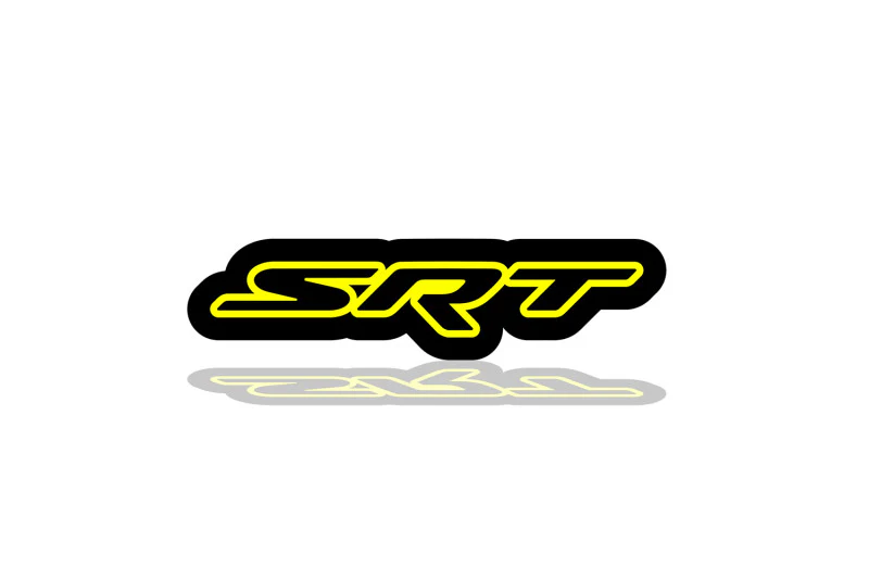Dodge Illuminated LED Radiator Grille Emblems and Badges with SRT (type 2) logo