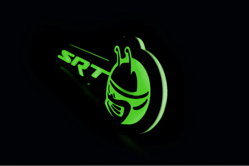 Dodge Illuminated LED Radiator Grille Emblems and Badges with SRT Scatpack Head logo - Image 15