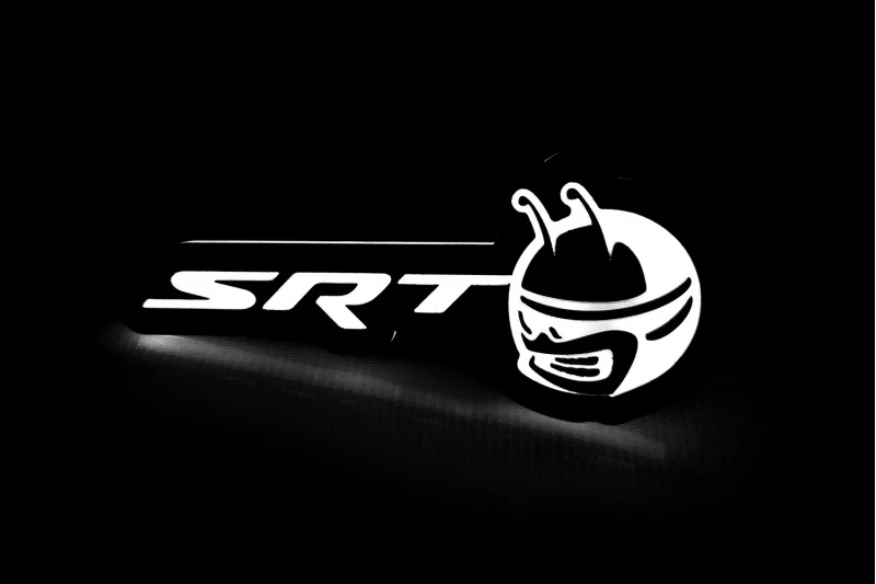 Dodge Illuminated LED Radiator Grille Emblems and Badges with SRT Scatpack Head logo - Image 20