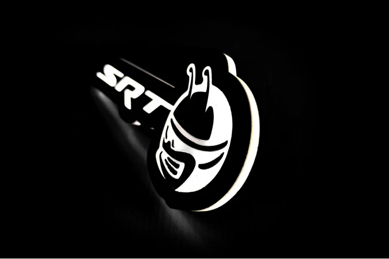 Dodge Illuminated LED Radiator Grille Emblems and Badges with SRT Scatpack Head logo - Image 21