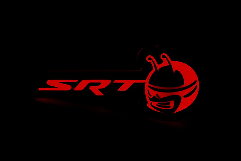 Dodge Illuminated LED Radiator Grille Emblems and Badges with SRT Scatpack Head logo - Image 9