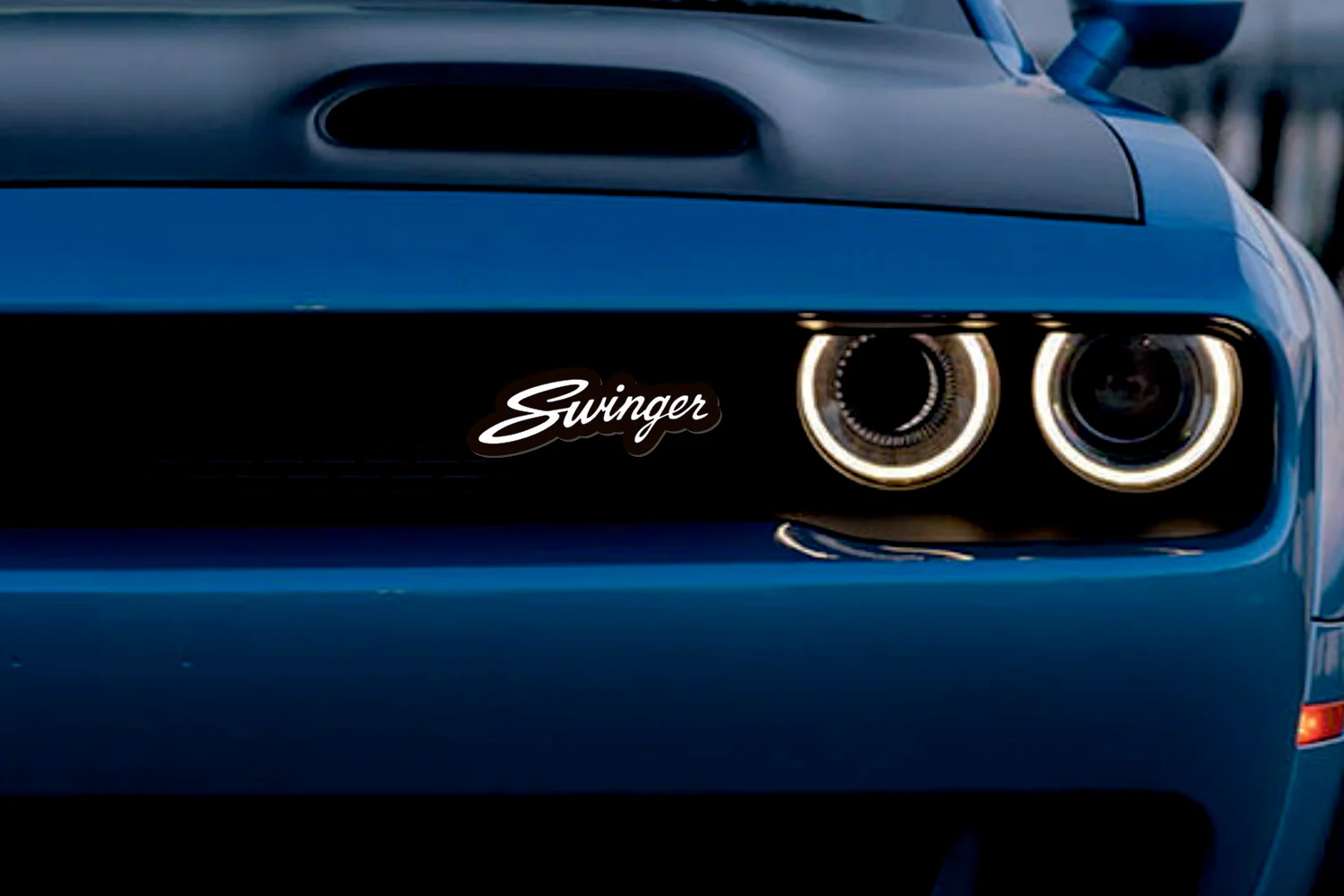 Dodge Illuminated LED Radiator Grille Emblems and Badges with Swinger logo - Image 2