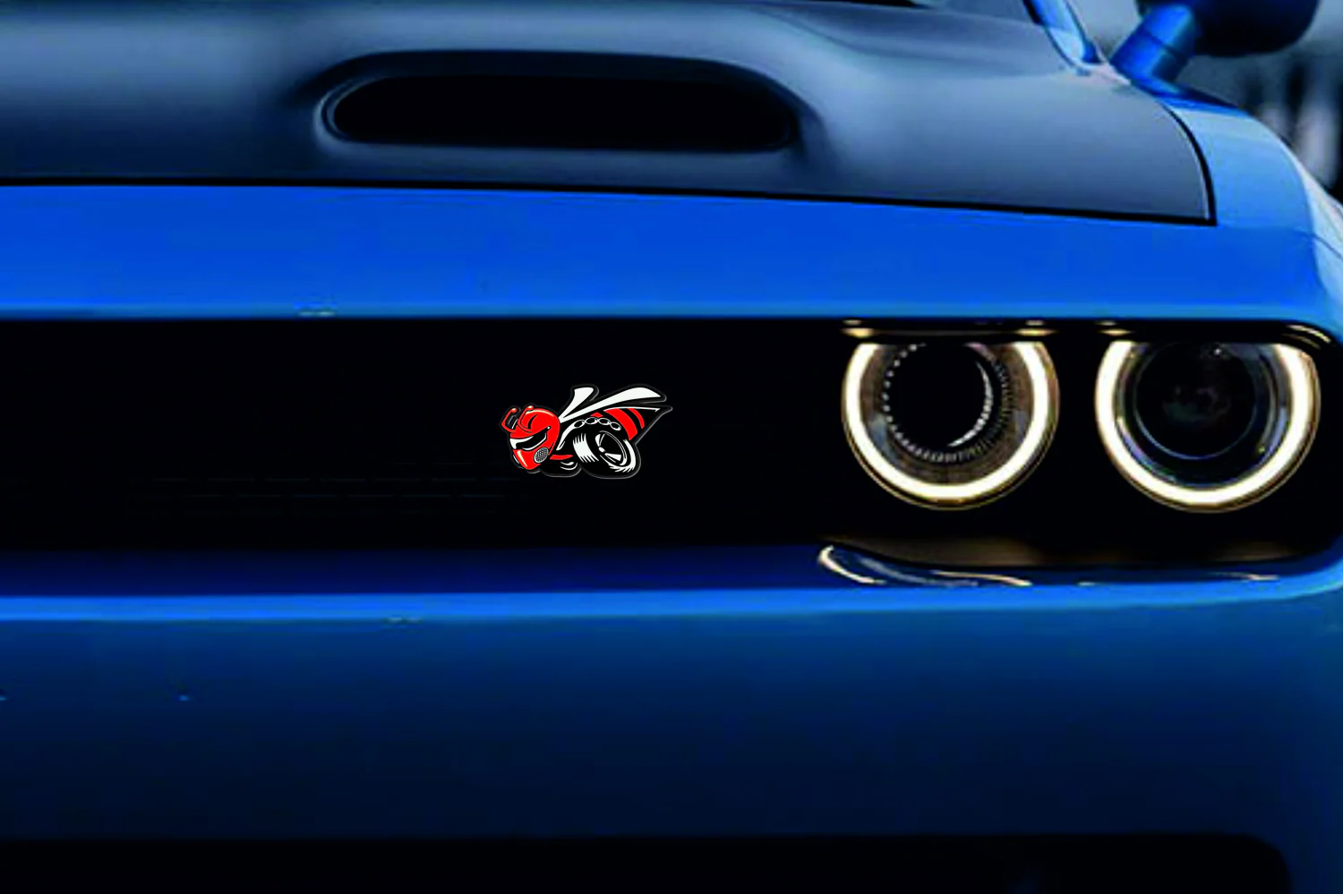 DODGE Radiator grille emblem with 1320 Scat Pack logo (type 3) - Image 2