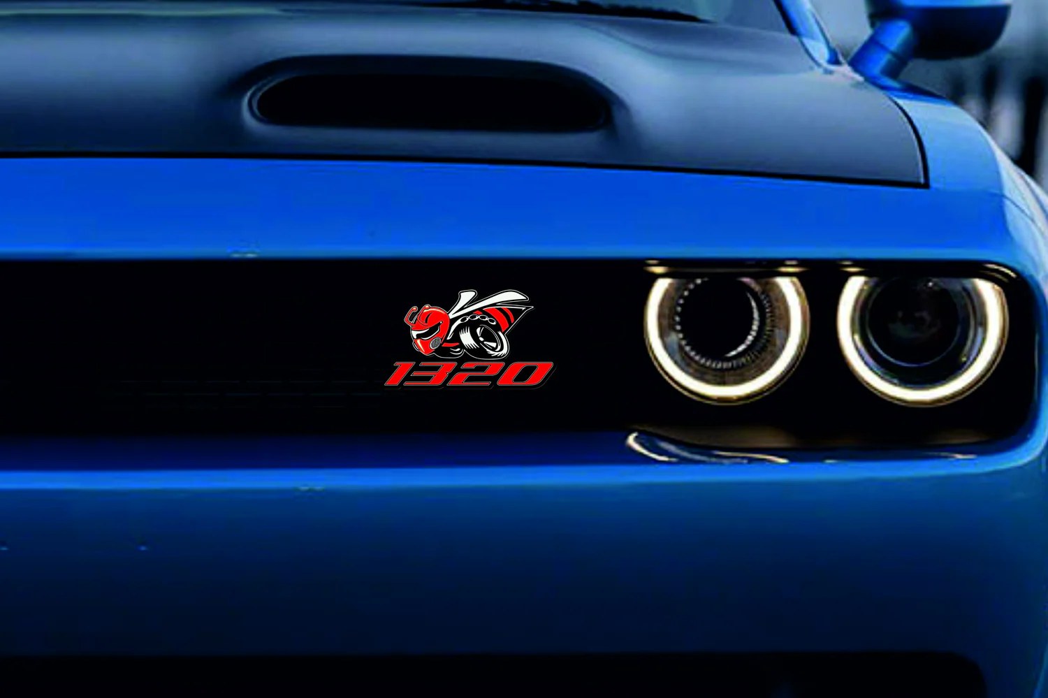 DODGE Radiator grille emblem with 1320 Scat Pack logo (type 4) - Image 2