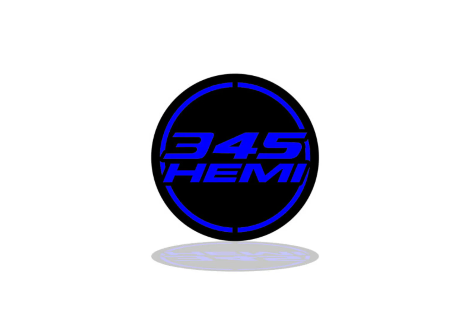 DODGE Radiator grille emblem with 345 HEMI logo (Type 4)
