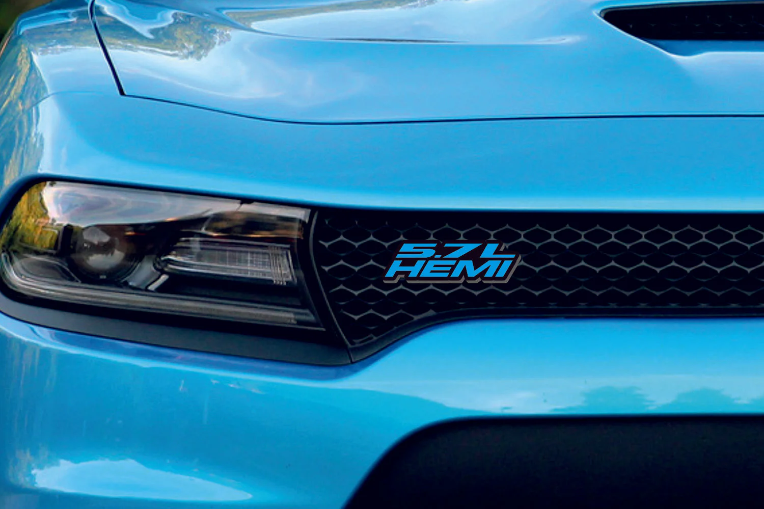 DODGE Radiator grille emblem with 5.7L Hemi logo - Image 2