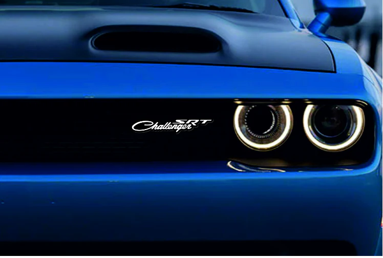 Dodge Radiator grille emblem with Challenger SRT logo - Image 2