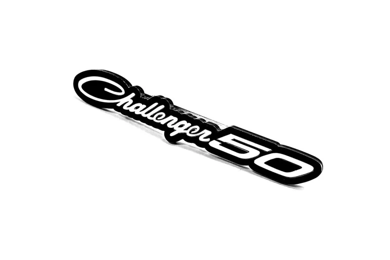 Dodge Radiator grille emblem with Dodge Challenger 50 logo - Image 4