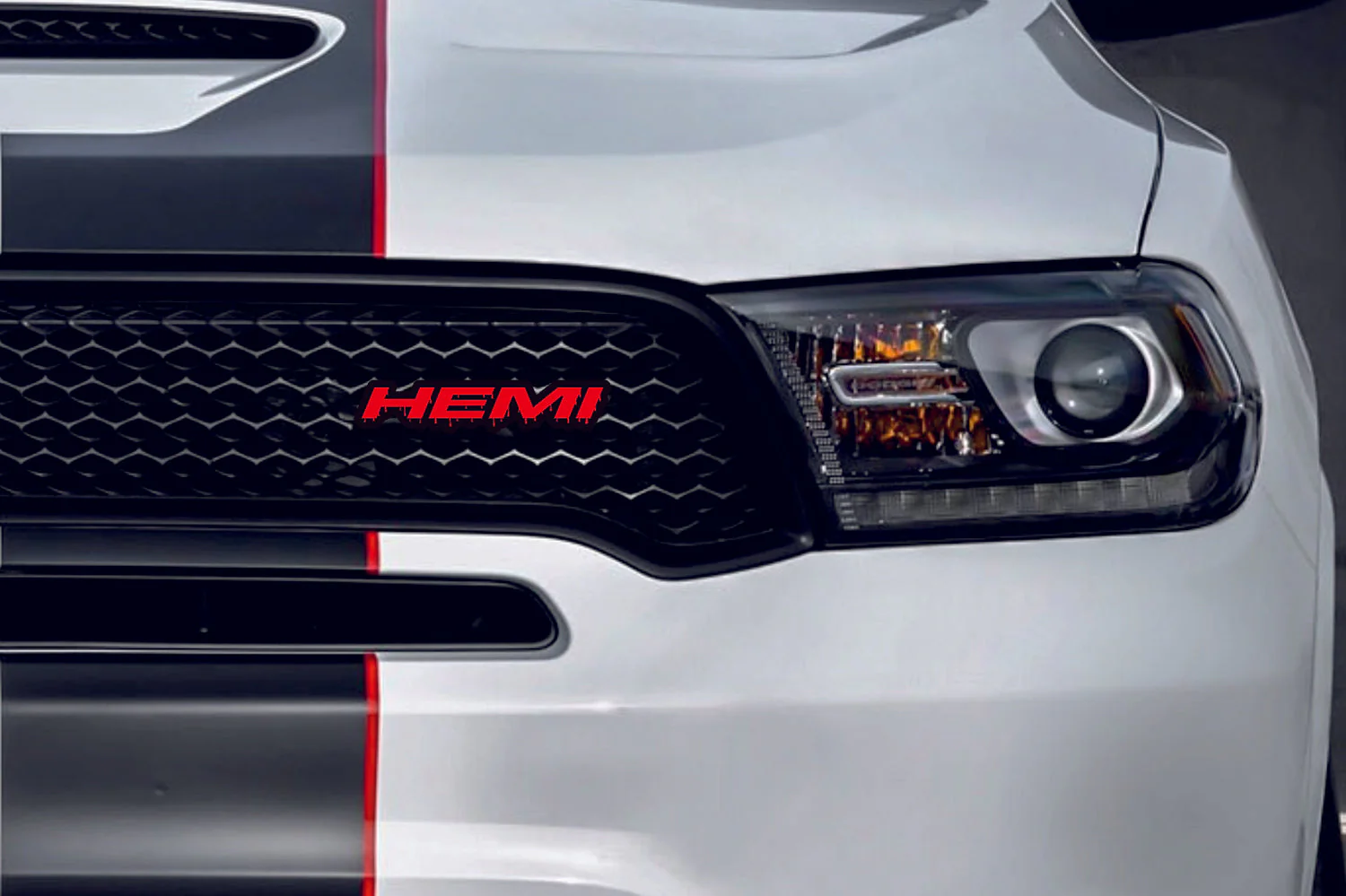 DODGE Radiator grille emblem with HEMI Blood logo - Image 3