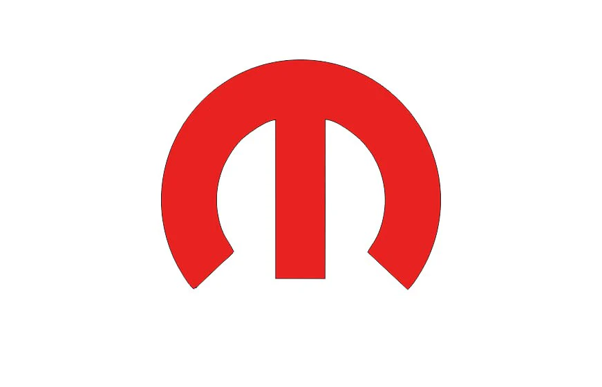 DODGE Radiator grille emblem with Mopar logo (type 20)