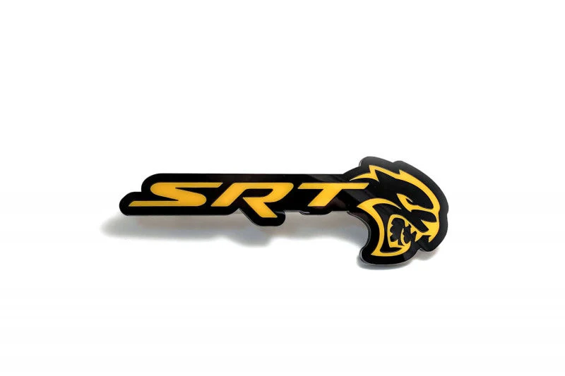 DODGE Radiator grille emblem with SRT Hellcat logo - Image 4
