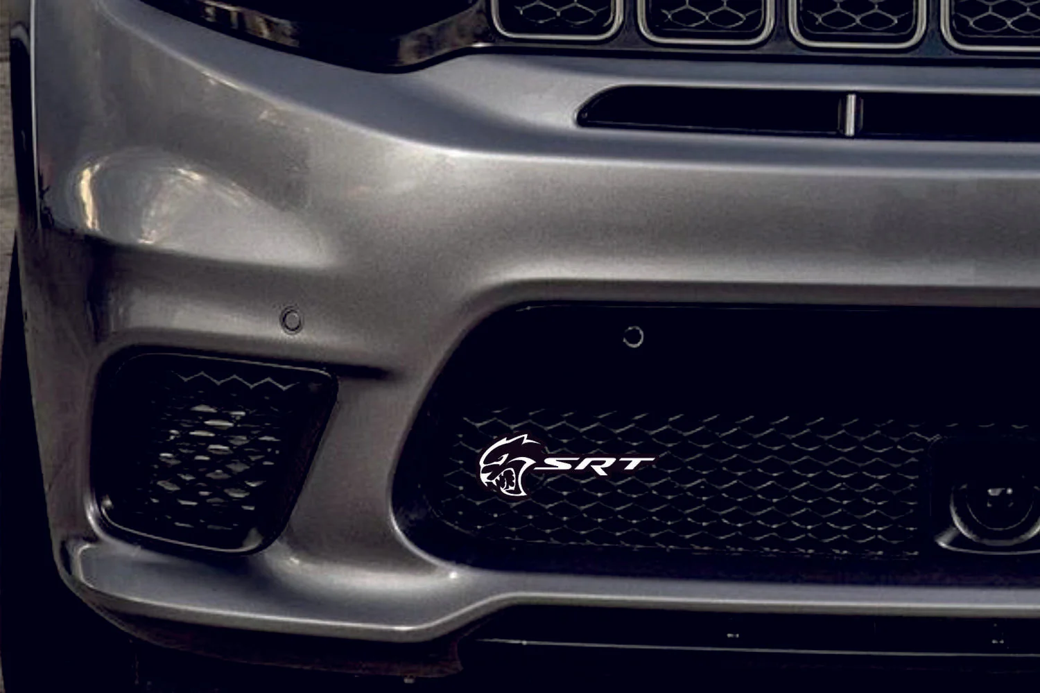 DODGE Radiator grille emblem with SRT Hellcat logo (type 3) - Image 6