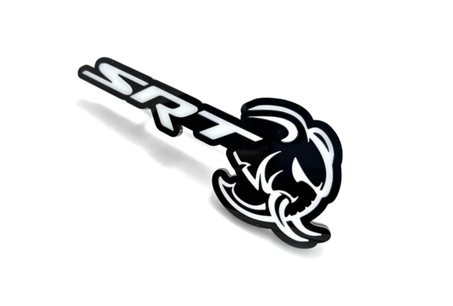 Dodge Radiator grille emblem with SRT Hellephant logo - Image 4