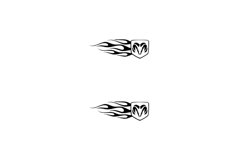 Dodge RAM Emblem & Badge Set - Grille and Tailgate Dodge RAM Flame logo