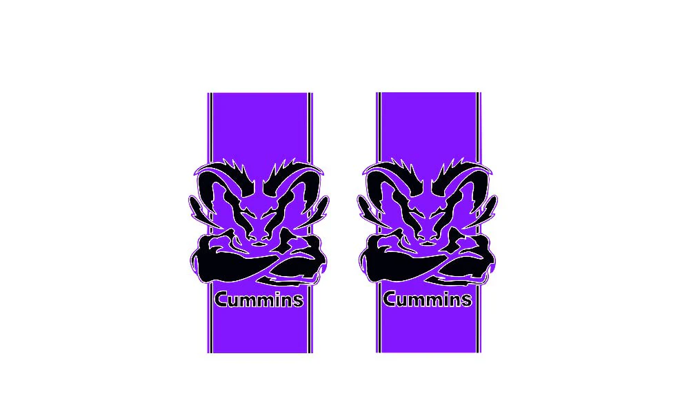 Dodge RAM Radiator grille emblem with Cummins logo - Image 2
