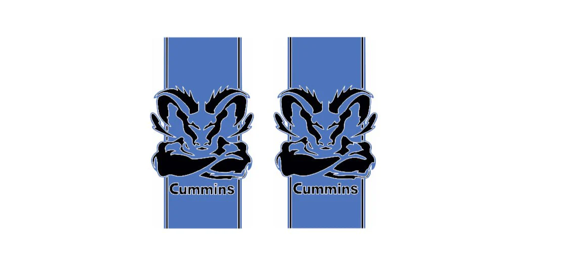 Dodge RAM tailgate trunk rear emblem with Cummins logo - Image 2