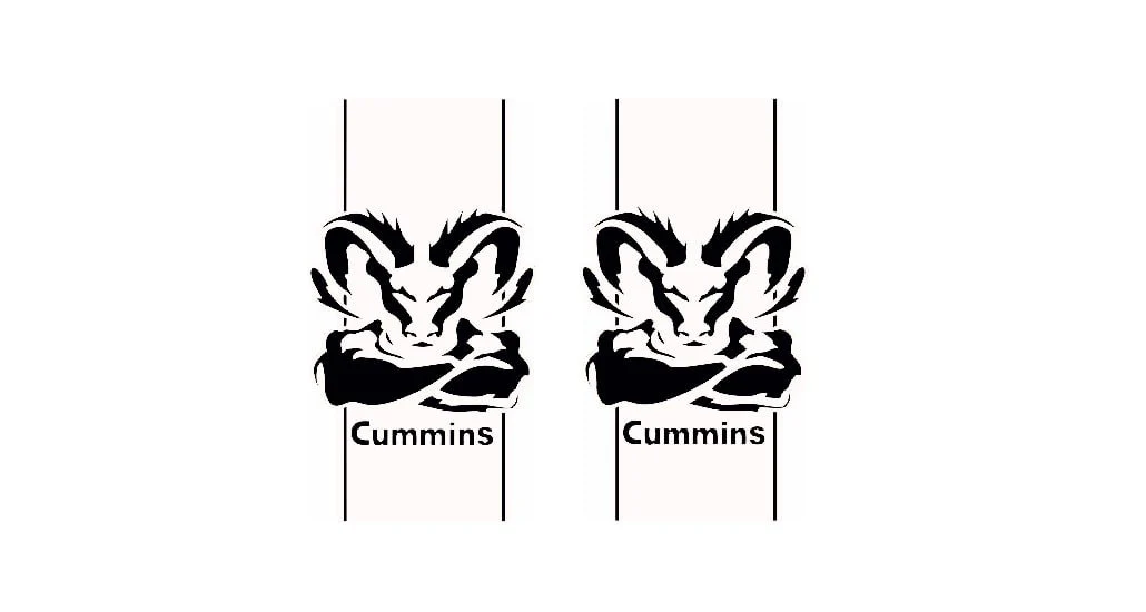 Dodge RAM tailgate trunk rear emblem with Cummins logo - Image 3