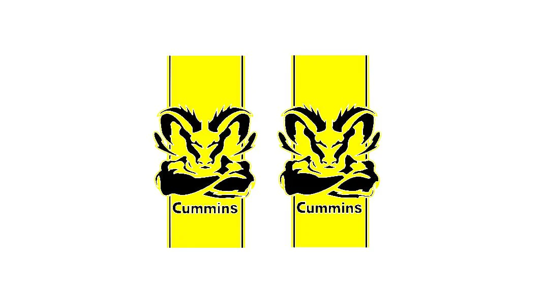 Dodge RAM tailgate trunk rear emblem with Cummins logo - Image 4