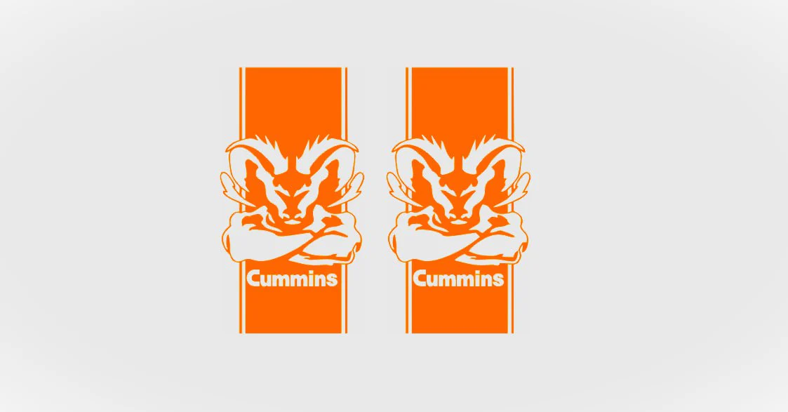 Dodge RAM tailgate trunk rear emblem with Cummins logo - Image 6