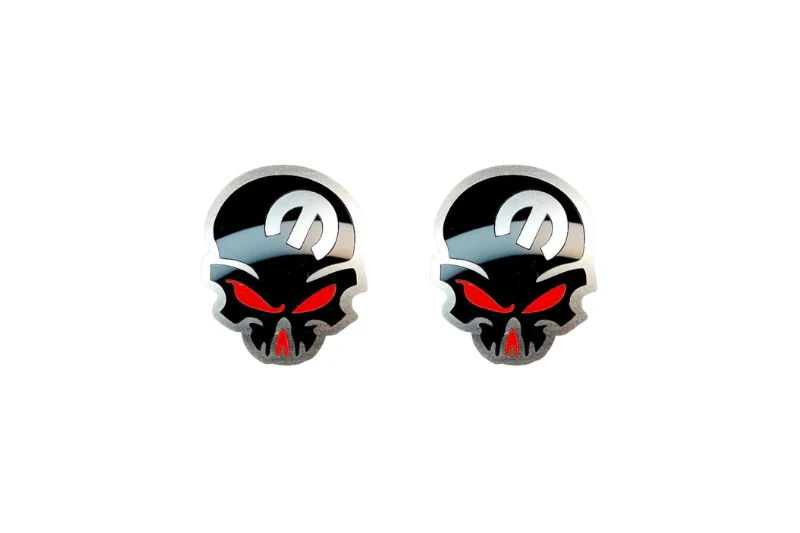 Dodge Stainless Steel Emblem & Badges set with Mopar Skull logo (Type 3) - Image 2