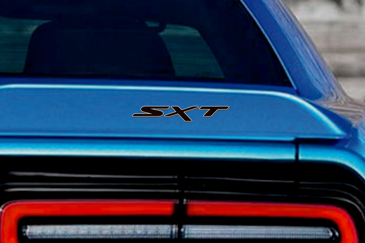 Dodge tailgate trunk rear 3D emblem with SXT logo (type MIXT) - Image 2