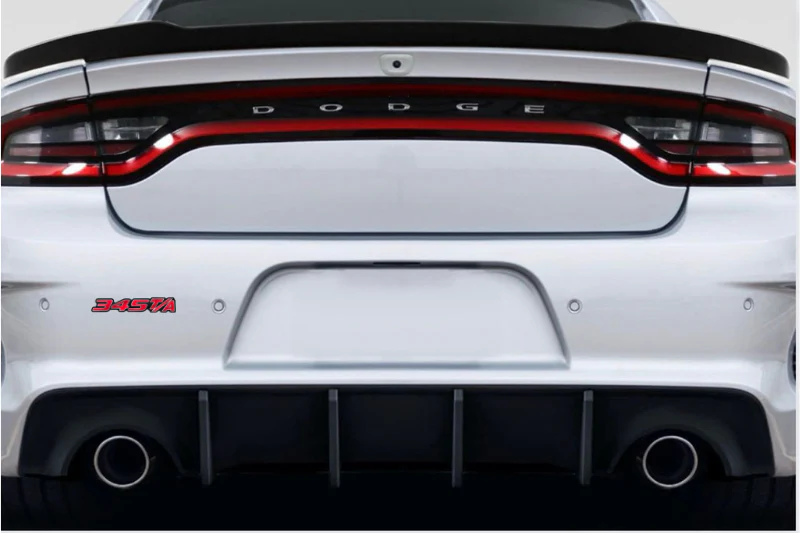 Dodge tailgate trunk rear emblem with 345 T/A logo - Image 2
