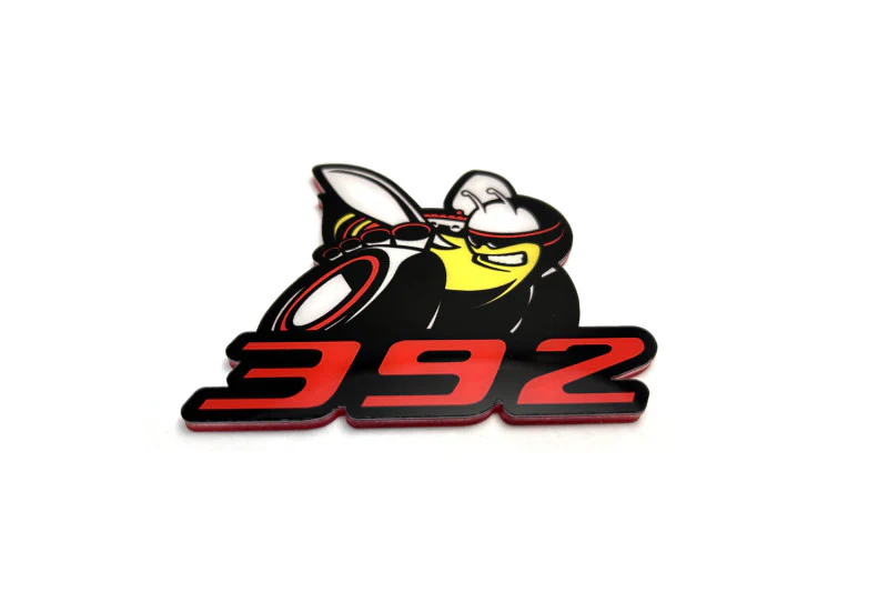 Dodge tailgate trunk rear emblem with 392 Scat Pack logo (Type 4) - Image 2