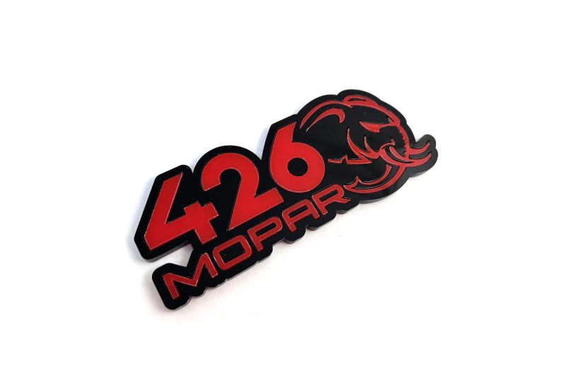 Dodge tailgate trunk rear emblem with 426 Mopar Hellephant logo - Image 3