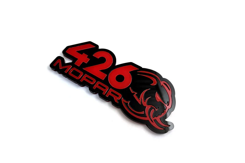 Dodge tailgate trunk rear emblem with 426 Mopar Hellephant logo - Image 4