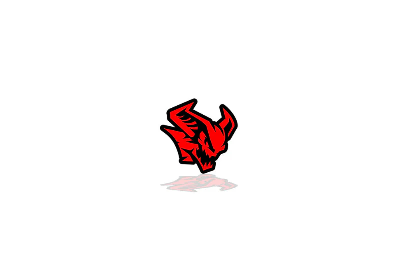 Dodge tailgate trunk rear emblem with Demon logo (type 3) - Image 2