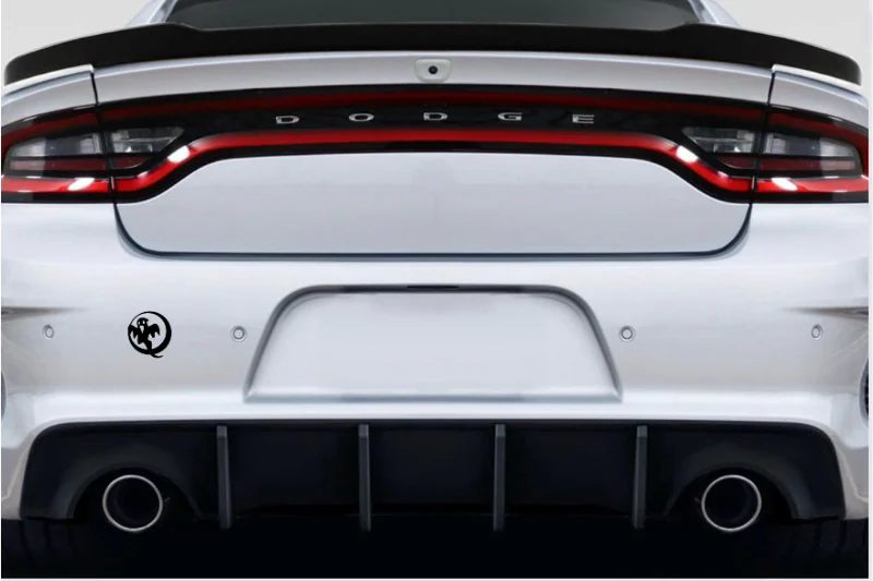 Dodge tailgate trunk rear emblem with Ghost logo (Type 3) - Image 2