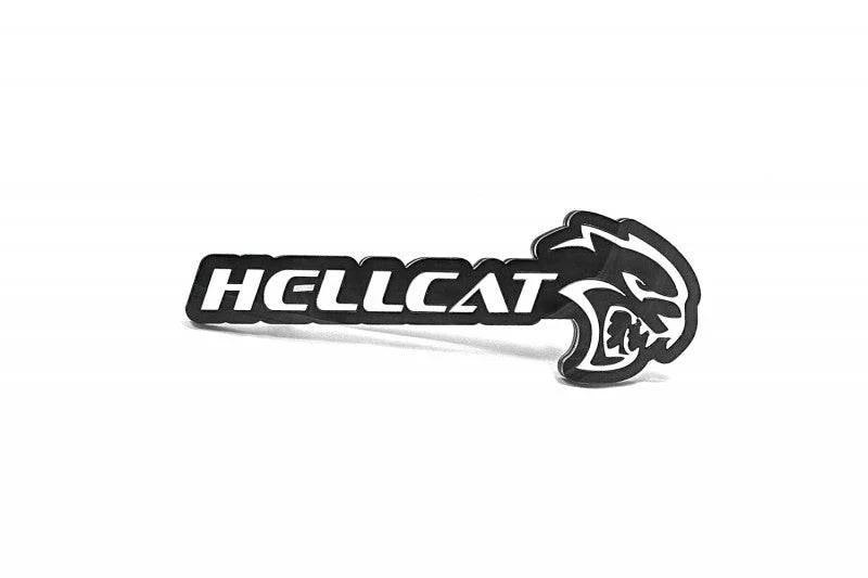 Dodge tailgate trunk rear emblem with Hellcat logo (type 2)