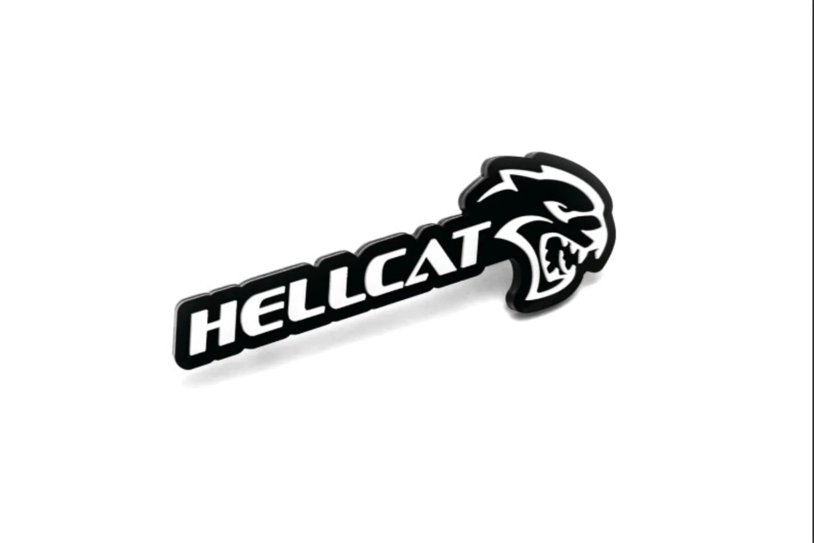 Dodge tailgate trunk rear emblem with Hellcat logo (type 2) - Image 3