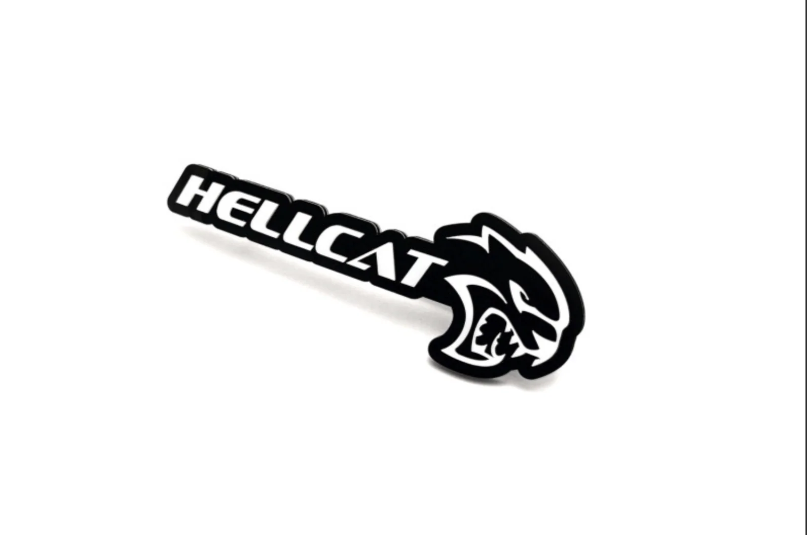 Dodge tailgate trunk rear emblem with Hellcat logo (type 2) - Image 4