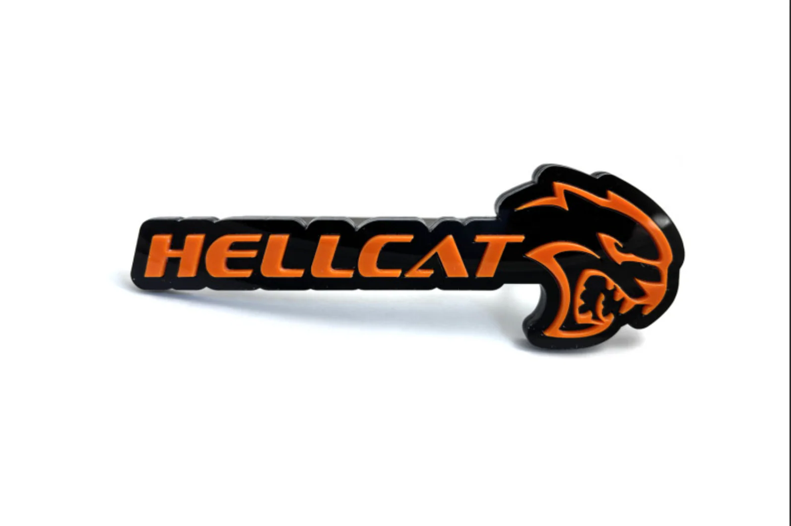 Dodge tailgate trunk rear emblem with Hellcat logo (type 2) - Image 5