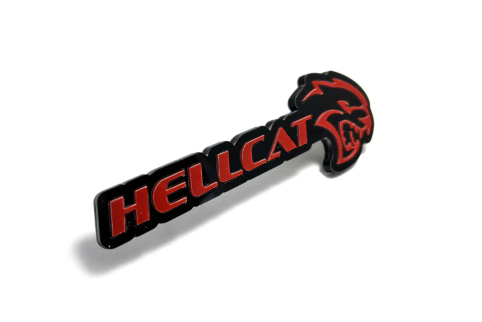 Dodge tailgate trunk rear emblem with Hellcat logo (type 2) - Image 6