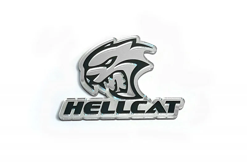 Dodge tailgate trunk rear emblem with Hellcat + text Hellcat logo - Image 2