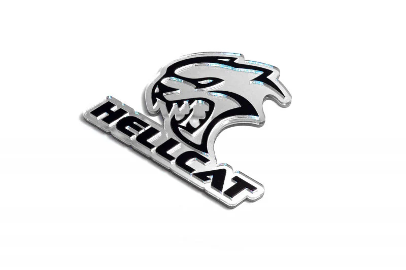 Dodge tailgate trunk rear emblem with Hellcat + text Hellcat logo - Image 4