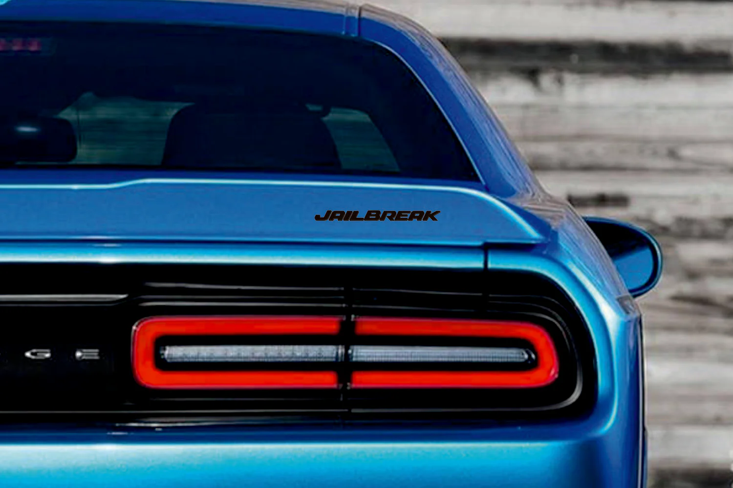 Dodge tailgate trunk rear emblem with Jailbreak logo (Type Mono) - Image 2