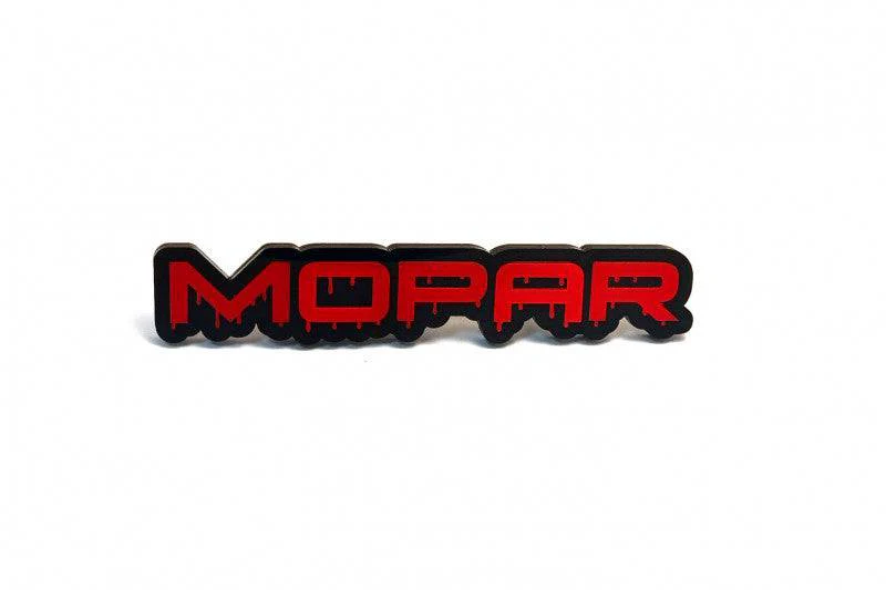 Dodge tailgate trunk rear emblem with Mopar Blood logo