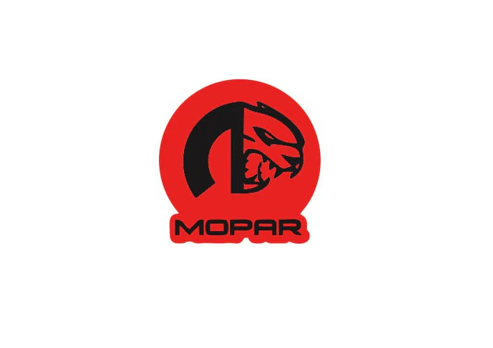 Dodge tailgate trunk rear emblem with Mopar Hellcat logo (Type 2) - Image 2