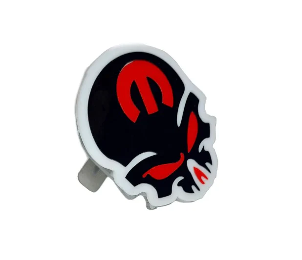 Dodge tailgate trunk rear emblem with Mopar Skull logo (type 2)