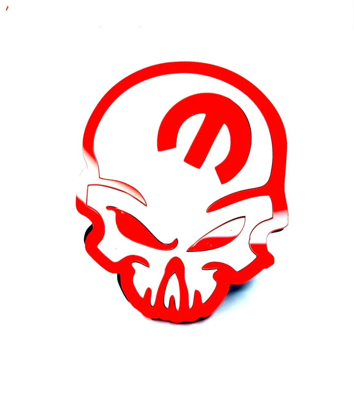 Dodge tailgate trunk rear emblem with Mopar Skull logo (type 5)