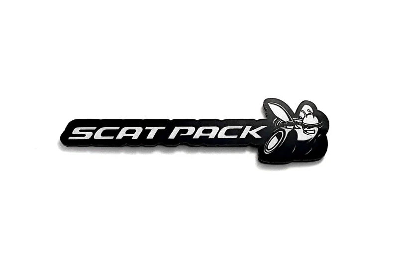Dodge tailgate trunk rear emblem with Scat Pack logo (type 4) - Image 5