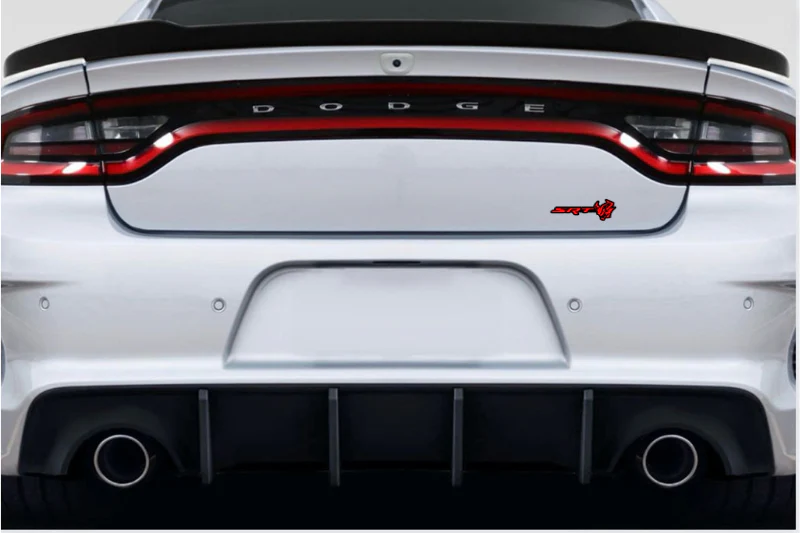 Dodge tailgate trunk rear emblem with SRT Demon logo (Type 2) - Image 2