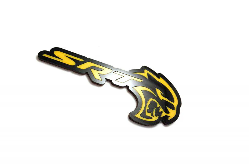Dodge tailgate trunk rear emblem with SRT Hellcat logo - Image 10