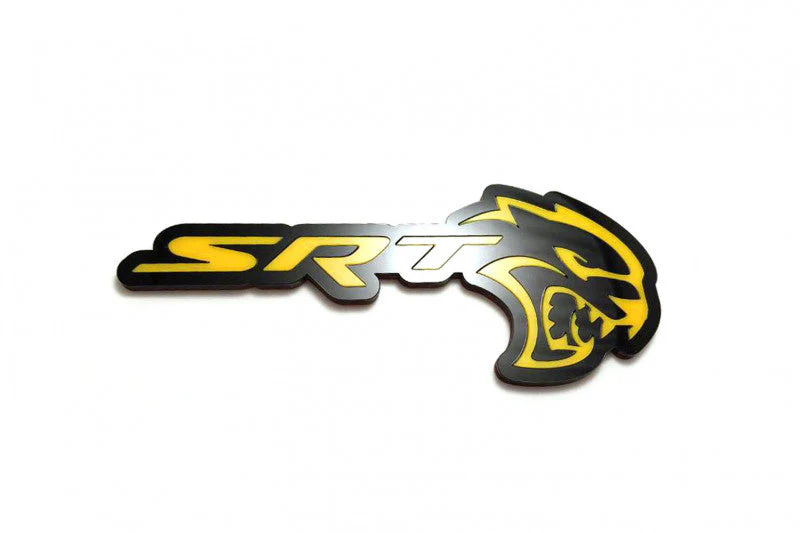 Dodge tailgate trunk rear emblem with SRT Hellcat logo - Image 5